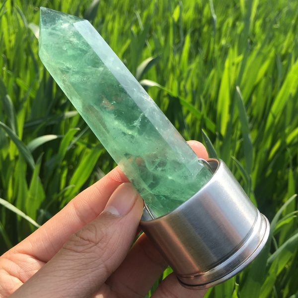Crystal Drink Bottle - Green Fluorite